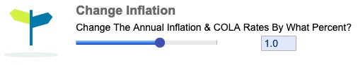 Changing inflation in WealthTrace's financial planning software