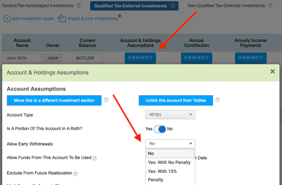 Withdraw funds early from a retirement account